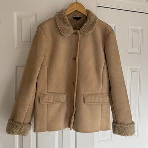 Vintage Land's End Sherpa-Lined Coat